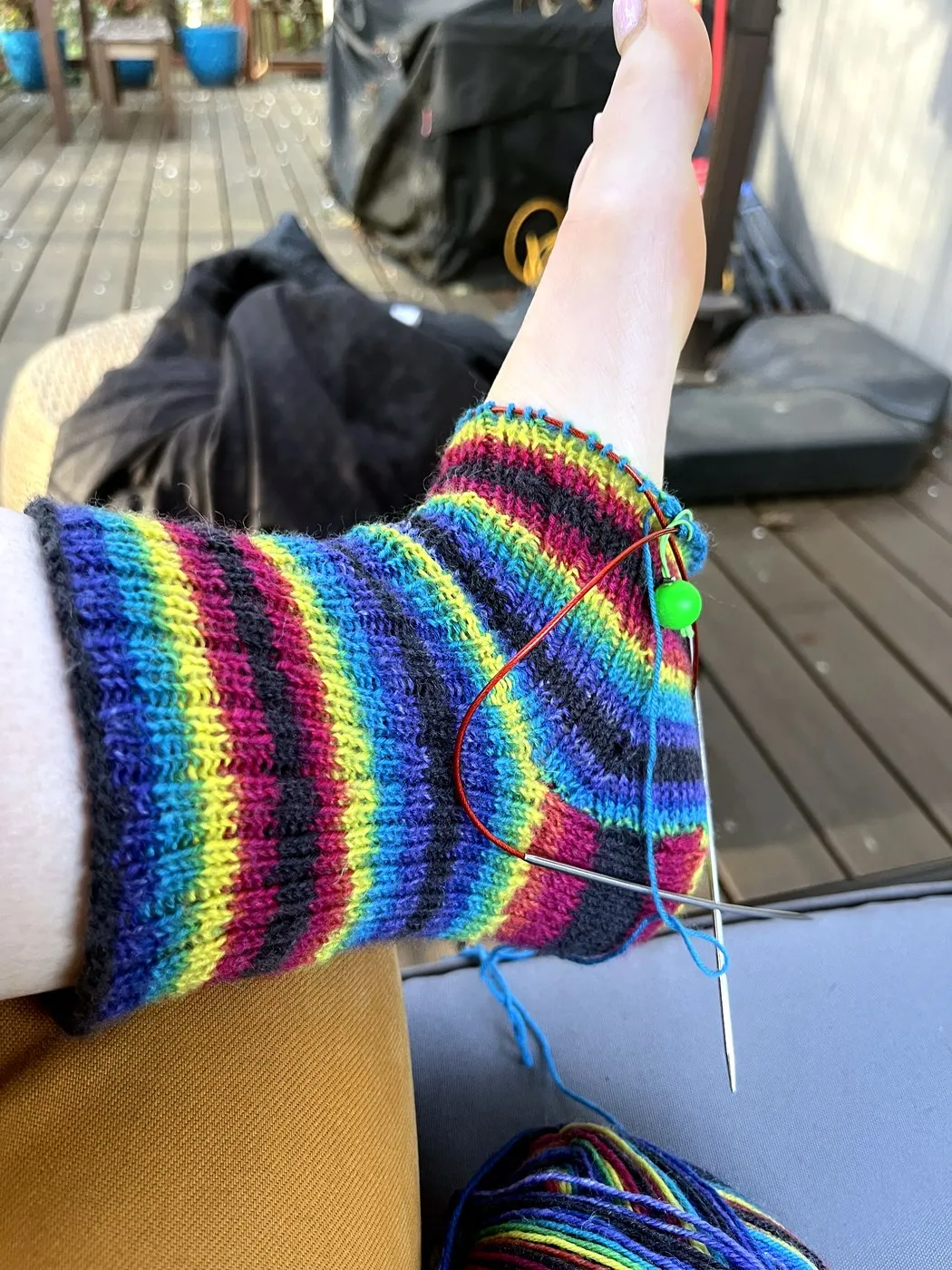 Rainbow Sock (In Progress)