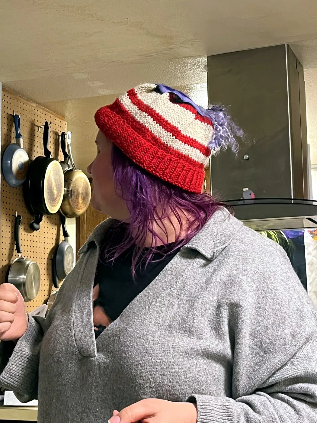 Upsetting Craft Night: Purple Hair Beanie